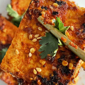 Pan Fried Garlic Tofu