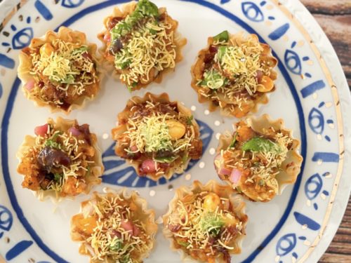 Phyllo Chaat Cups - Share the Spice Snack