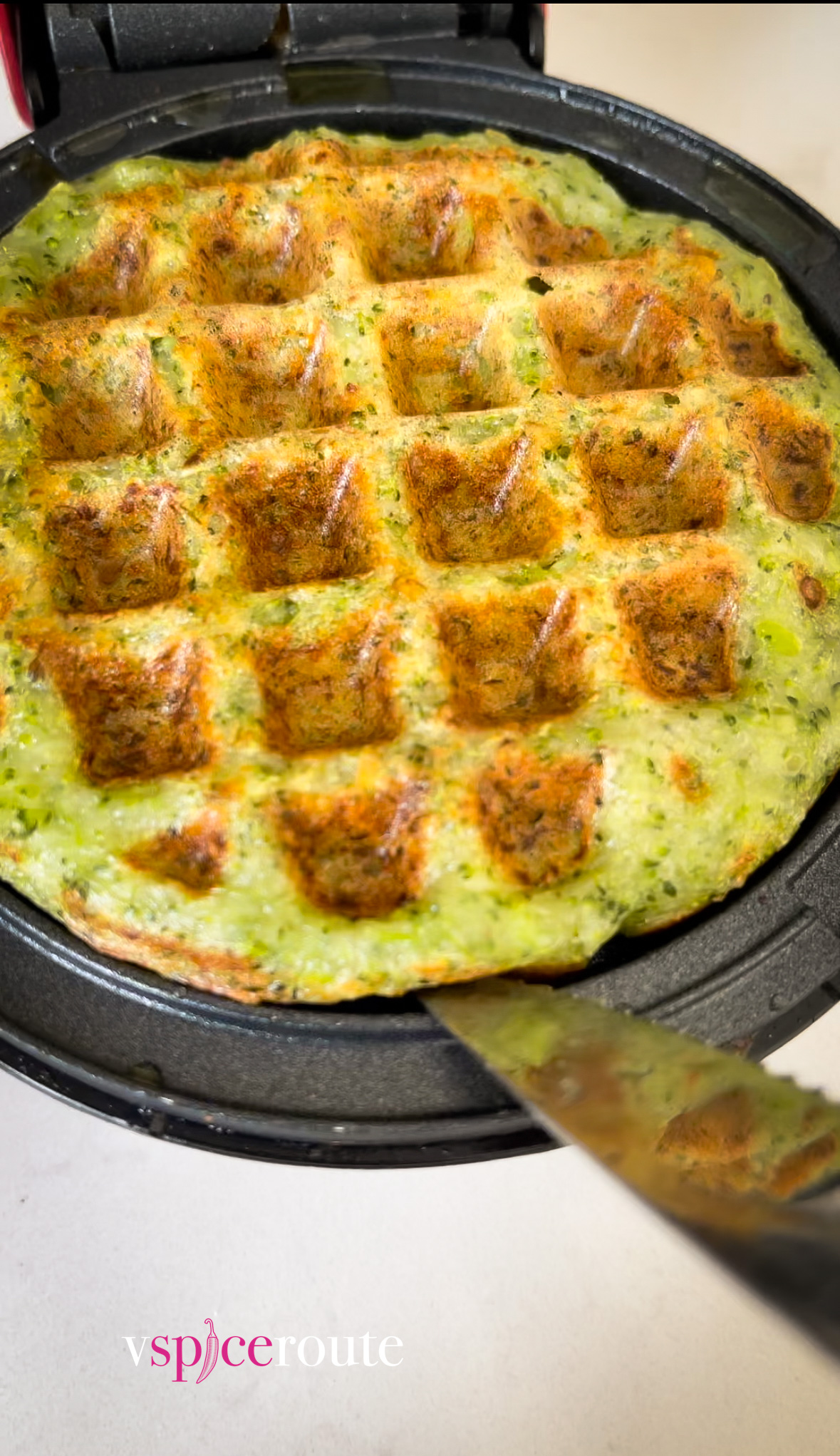 Broccoli & Cheese Waffles Green Waffles vspiceroute