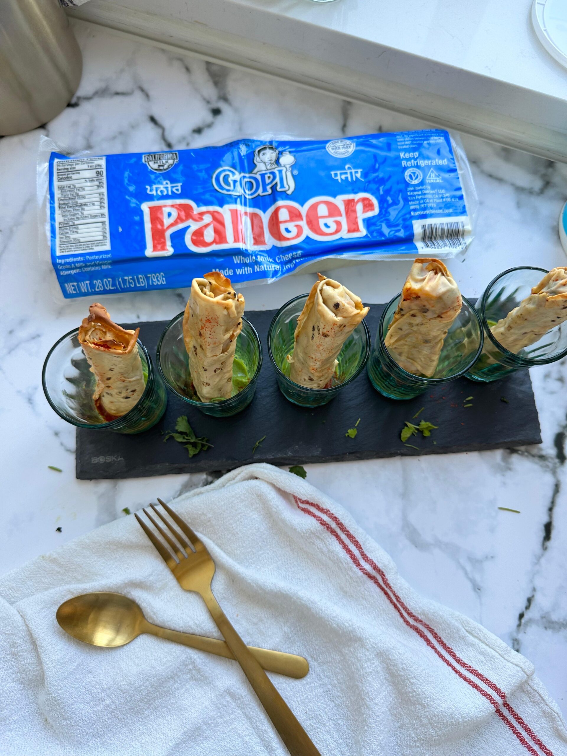 Papad Paneer Rolls
